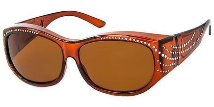 60mm Rhinestone Polarized Fit Over - 5030RSP - The Sunglass Guy