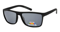 Polarized Rubberized Rectangular Plastic Frame - 6197POL/BSF - The Sunglass Guy