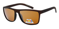 Polarized Rubberized Rectangular Plastic Frame - 6197POL/BSF - The Sunglass Guy