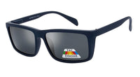 Polarized Rubberized Rectangular Frame - 6201POL/BSF - The Sunglass Guy