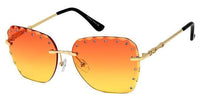 7764AG Rimless Tapered Square Rhinestone - The Sunglass Guy