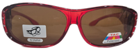 63mm Crystal Frame Rhinestone Polarized Fit Over - RS2865POL/CR