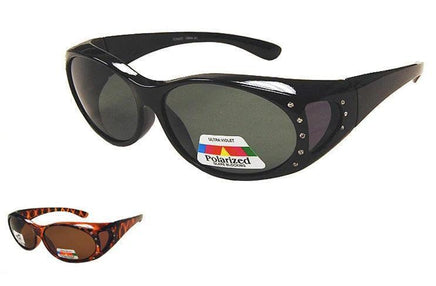 60mm Rhinestone Polarized Fit Over - RS2866POL - The Sunglass Guy