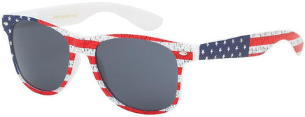 WF01-USA-WHT American Flag Wayfarer - The Sunglass Guy
