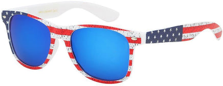 WF01-USA-WHT American Flag Wayfarer - The Sunglass Guy
