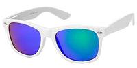 White Mirrored Wayfarer - 6003WRV