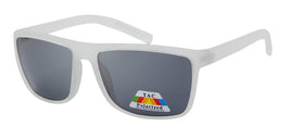 Polarized Rubberized Rectangular Plastic Frame - 6197POL/BSF - The Sunglass Guy