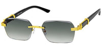 Rimless Two Tone Rectangle - 7522CS - The Sunglass Guy