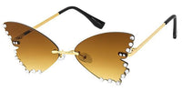 Rimless Butterfly Rhinestone - 8383RS - The Sunglass Guy