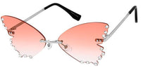 Rimless Butterfly Rhinestone - 8383RS - The Sunglass Guy