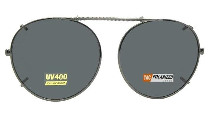 Clip-On Retro Round Sunglasses - UV400 TAC Polarized Lenses, Flip-Up Design For Prescription Glasses