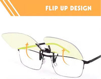 Flip Up Square Clip-on Sunglasses (2-Pack)