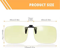 Flip Up Square Clip-on Sunglasses (2-Pack)