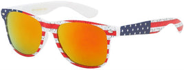 WF01-USA-WHT American Flag Wayfarer - The Sunglass Guy